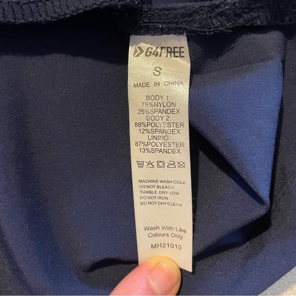 Navy Blue Running Workout Gym Yoga Shorts With Liner, Size Small NWOT - Picture 6 of 7